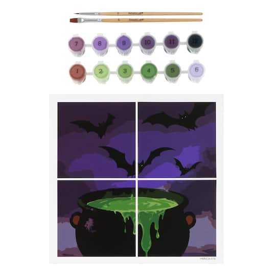 Cauldron Bats Paint-by-Number Gallery Mini Kit by Artist's Loft®